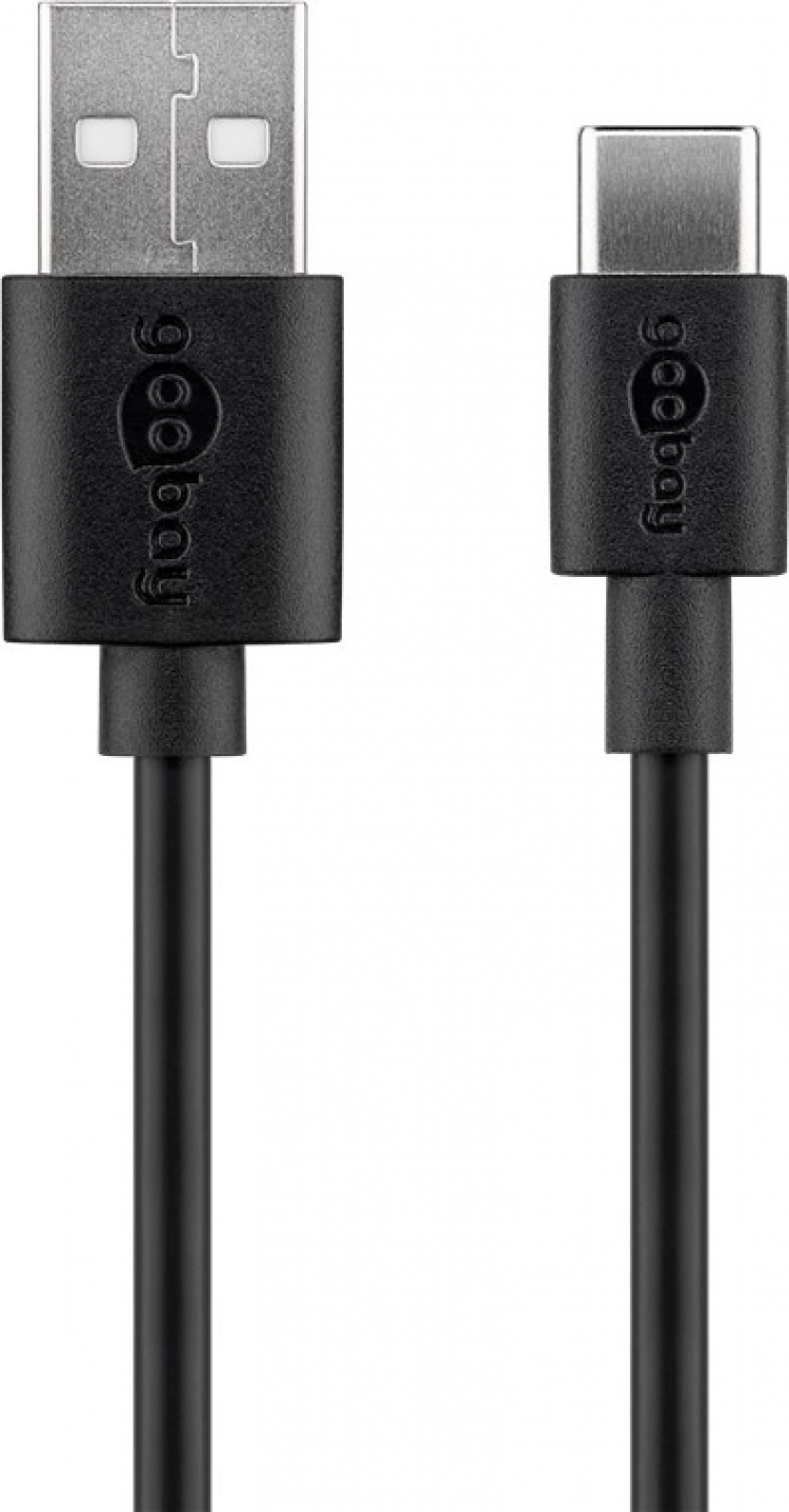 Goobay USB-C™ Dual laddningssats (5 W) Strömförsörjning med USB-C™-kabel 1 m (svart) Goobay USB-C™ Dual laddningssats (5 W) Strömförsörjning med USB-C™-kabel 1 m (svart)