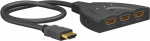 Goobay Manuell HDMI™-omkopplare 3 till 1 (4K @ 60 Hz) för att växla mellan 3x HDMI™-enheter som är anslutna till 1x HDMI™-skärm Goobay Manuell HDMI™-omkopplare 3 till 1 (4K @ 60 Hz) för att växla mellan 3x HDMI™-enheter som är anslutna till 1x HDMI™-skärm