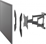 Goobay Adapter för TV-väggfäste med VESA-dimension ökar avståndet mellan monteringshålen på en TV-apparat till maximalt 400x400 mm