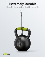 Goobay Ljudadapterkabel AUX, 3,5 mm jack till stereo RCA-kontakt, 2 m Pawl 3,5 mm plugg (3-stift, Stereo) > 2x RCA-kontakt (ljud vänster / höger) Goobay Ljudadapterkabel AUX, 3,5 mm jack till stereo RCA-kontakt, 2 m Pawl 3,5 mm plugg (3-stift, Stereo) > 2x RCA-kontakt (ljud vänster / höger)