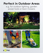 Goobay Strömkabel utomhus, 10 m, svart jordad hybrid stickpropp (typ E/F, CEE 7/7) > jordat uttag (typ F, CEE 7/3) Goobay Strömkabel utomhus, 10 m, svart jordad hybrid stickpropp (typ E/F, CEE 7/7) > jordat uttag (typ F, CEE 7/3)