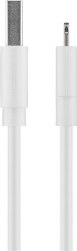 Goobay Lightning USB-kabel för laddning och synkronisering, 3 m, vit MFi-kabel för Apple iPhone/iPad