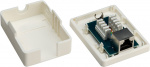 Goobay 1-port RJ45-kopplingsdosa, CAT 6, STP, vit skärmad Goobay 1-port RJ45-kopplingsdosa, CAT 6, STP, vit skärmad