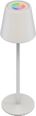 Goobay Trådlös LED-bordslampa RGBW, vit med touch-styrning, 150 lm, många RGB-ljusfärger och varmvitt (3000 K), steglöst dimbar Goobay Trådlös LED-bordslampa RGBW, vit med touch-styrning, 150 lm, många RGB-ljusfärger och varmvitt (3000 K), steglöst dimbar