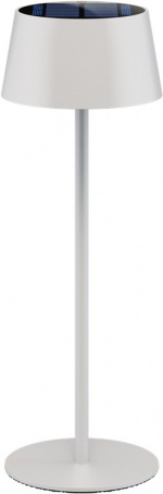 Goobay Trådlös LED-bordslampa med solcell, vit med touchkontroll, 150 lm, varmvit (3000 K), steglöst dimbar Goobay Trådlös LED-bordslampa med solcell, vit med touchkontroll, 150 lm, varmvit (3000 K), steglöst dimbar