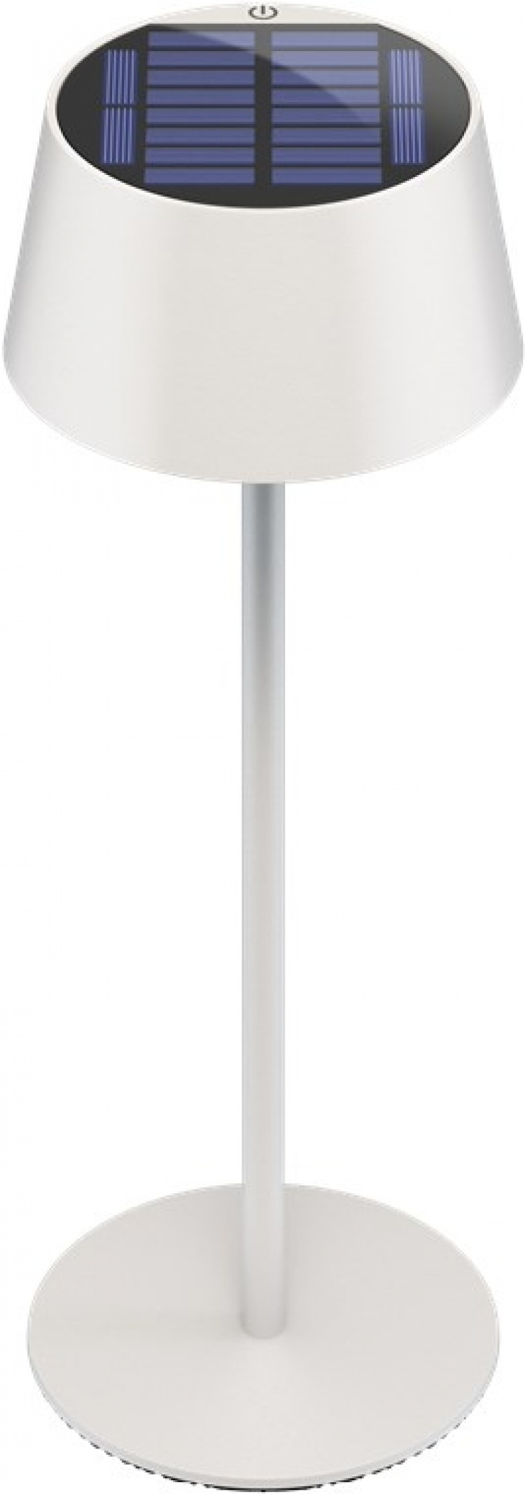 Goobay Trådlös LED-bordslampa med solcell, vit med touchkontroll, 150 lm, varmvit (3000 K), steglöst dimbar Goobay Trådlös LED-bordslampa med solcell, vit med touchkontroll, 150 lm, varmvit (3000 K), steglöst dimbar