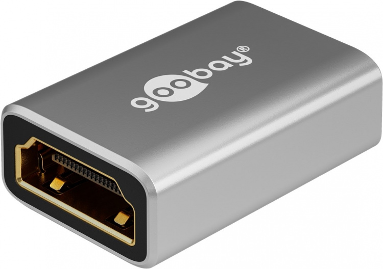 Goobay HDMI™-adapter, koppling, guldpläterad, 8K @ 60 Hz HDMI™-uttag (typ A) > HDMI™-uttag (typ A)