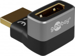 Goobay HDMI™ vinkeladapter 90° vertikal, 8K @ 60 Hz, guldpläterad HDMI™-uttag (typ A) > HDMI™ kontakt (typ A) 90 ° Goobay HDMI™ vinkeladapter 90° vertikal, 8K @ 60 Hz, guldpläterad HDMI™-uttag (typ A) > HDMI™ kontakt (typ A) 90 °