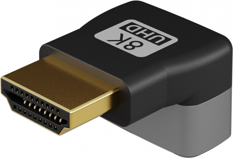 Goobay HDMI™ vinkeladapter 270° vertikal, 8K @ 60 Hz, guldpläterad HDMI™-uttag (typ A) > HDMI™ kontakt (typ A) 270 ° Goobay HDMI™ vinkeladapter 270° vertikal, 8K @ 60 Hz, guldpläterad HDMI™-uttag (typ A) > HDMI™ kontakt (typ A) 270 °