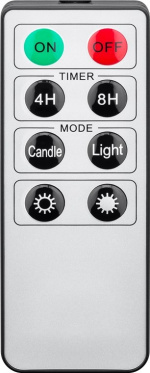 Goobay 10 sladdlösa LED-julgransljus inkl. 20x AAA (LR03) med clips, timerfunktion och fjärrkontroll, dimbar, varmvit (2500-2700 K)