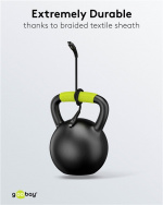 Goobay Lightning-USB-C™ supersoft textilkabel med metallkontakter, 1 m, svart MFi-certifierad, elegant och extra robust laddnings- och synkroniseringskabel för Apple iPhone/iPad (svart) Goobay Lightning-USB-C™ supersoft textilkabel med metallkontakter, 1 m, svart MFi-certifierad, elegant och extra robust laddnings- och synkroniseringskabel för Apple iPhone/iPad (svart)