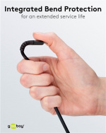 Goobay Lightning-USB-C™ supersoft textilkabel med metallkontakter, 3 m, svart MFi-certifierad, elegant och extra robust laddnings- och synkroniseringskabel för Apple iPhone/iPad (svart) Goobay Lightning-USB-C™ supersoft textilkabel med metallkontakter, 3 m, svart MFi-certifierad, elegant och extra robust laddnings- och synkroniseringskabel för Apple iPhone/iPad (svart)