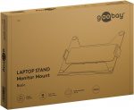 Goobay Deluxe laptopfäste för monitorarm, svart för bildskärmar från 11,6 till 17,3 tum (29 - 44 cm), max. 9 kg, för montering på ett bildskärmsfäste