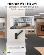 Goobay Single väggfäste för skärm, svart för bildskärmar från 17 till 32 tum (43 - 81 cm), max. 9 kg, för väggmontering