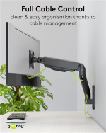 Goobay Single väggfäste för skärm, svart för bildskärmar från 17 till 32 tum (43 - 81 cm), max. 9 kg, för väggmontering