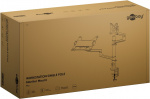 Goobay Deluxe skärmfäste med arm för laptop, svart workstation för bildskärmar från 17 till 32 tum (43 - 81 cm) plus en bärbar dator, bildskärm max. 8 kg/bärbar dator 5 kg