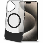 Celly Magdual MagSafe-kompatibelt skal iPhone 16 Svart + Transparent Celly Magdual MagSafe-kompatibelt skal iPhone 16 Svart + Transparent