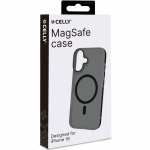 Celly Magsuit MagSafe-kompatibelt skal iPhone 16 semi-transparent Svart