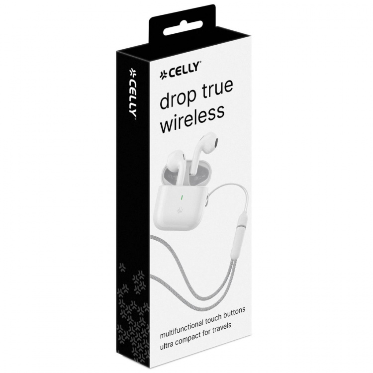 Celly Compact True Wireless Bluetooth-headset Drop Vit Celly Compact True Wireless Bluetooth-headset Drop Vit