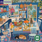 eeBoo Puzzel 1000 stuks - Blauwe keuken - (EPZTBUK