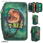 Dino World Drievoudig etui - T-REX - Groen -( 0412506 )