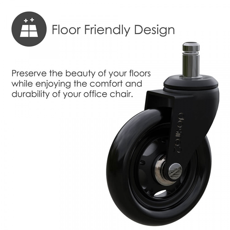 Desire2 Rubberen wielen 20 mm voor IKEA stoelen 5-pk