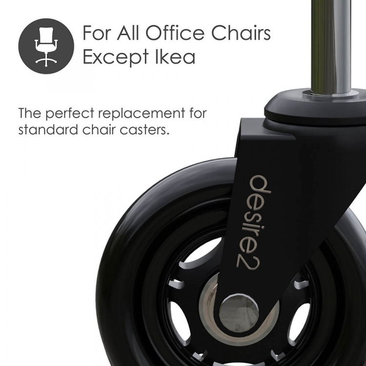 Desire2 Gummihjul 22mm för Universalstolar 5-pk Desire2 Gummihjul 22mm för Universalstolar 5-pk