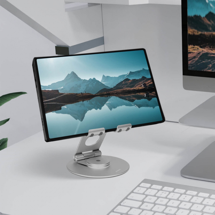 Desire2 Dual Pivot 360 Stativ för Tablets och Smartphones Silver