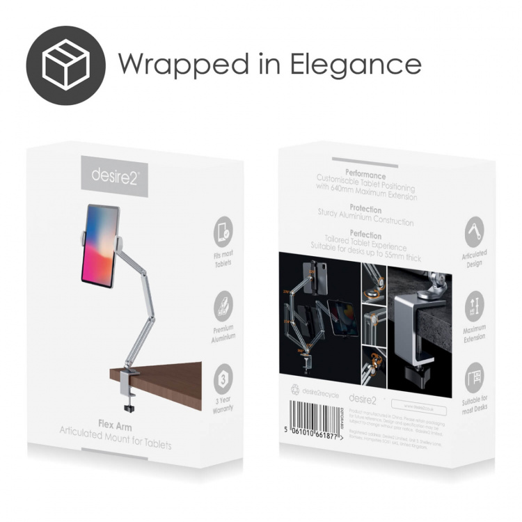 Desire2 Flex Arm Tablet-fäste för 12,9 Desire2 Flex Arm Tablet-fäste för 12,9