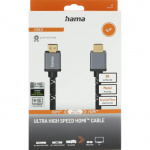 Hama Kabel HDMI Ultra High Speed 8K 48Gbit/s Metall Guld 5.0m Hama Kabel HDMI Ultra High Speed 8K 48Gbit/s Metall Guld 5.0m