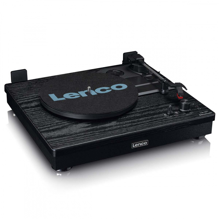 Lenco Riemaandrijving houten platenspeler met Bluetooth-ontvangst en 2 externe luidsprekers