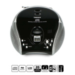 Lenco Draagbare stereo FM-radio met CD-speler Zwart/zilver