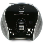 Lenco Draagbare stereo FM-radio met CD-speler Zwart/zilver