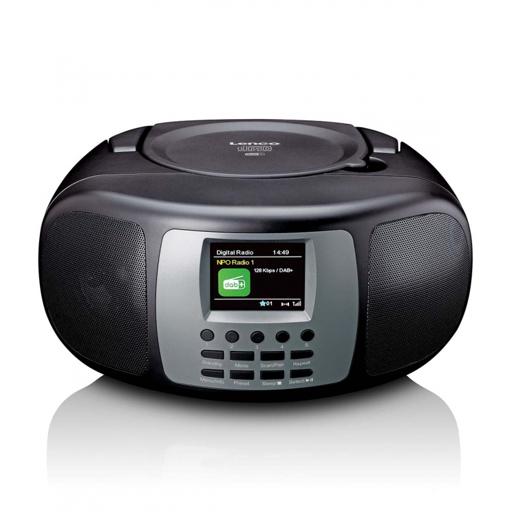 Lenco Draagbare DAB+/FM-radio met Bluetooth® CD-speler en groot LCD-kleurenscherm Zwart Lenco Draagbare DAB+/FM-radio met Bluetooth® CD-speler en groot LCD-kleurenscherm Zwart
