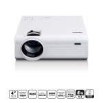 Lenco LCD Projector met hoge resolutie, ondersteunt Full HD 1080P inhoud Wit