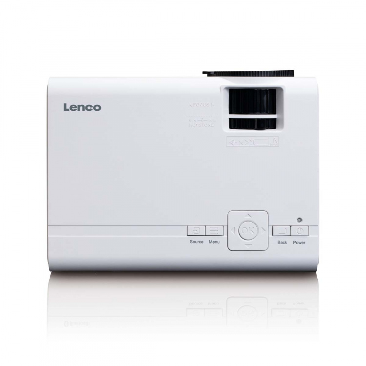 Lenco LCD Projector met hoge resolutie, ondersteunt Full HD 1080P inhoud Wit