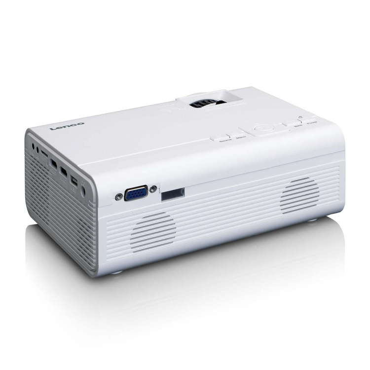 Lenco LCD Projector met hoge resolutie, ondersteunt Full HD 1080P inhoud Wit