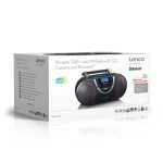 Lenco Draagbare DAB+ en FM-radio met CD-cassette en Bluetooth® Zwart
