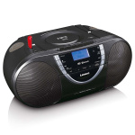Lenco Draagbare DAB+ en FM-radio met CD-cassette en Bluetooth® Zwart