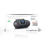 Lenco Draagbare DAB+ en FM-radio met CD-cassette en Bluetooth® Zwart