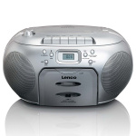 Lenco Draagbare FM-radio CD-cassettespeler Zilver