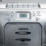 Lenco Draagbare FM-radio CD-cassettespeler Zilver