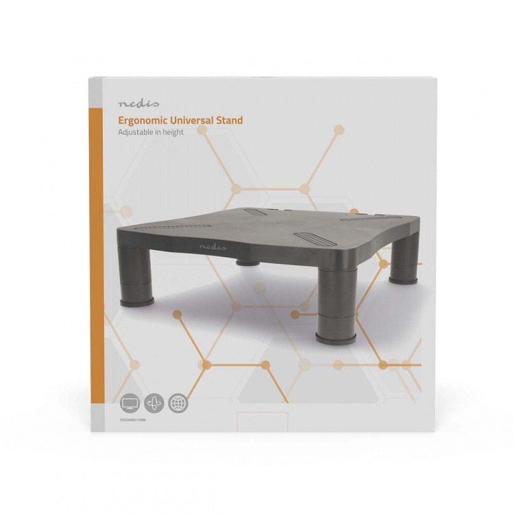 Nedis Monitorstandaard | Ergonomie: Yes | Maximaal draagvermogen: 18 kg | Universeel | Verstelbare hoogte: Ja