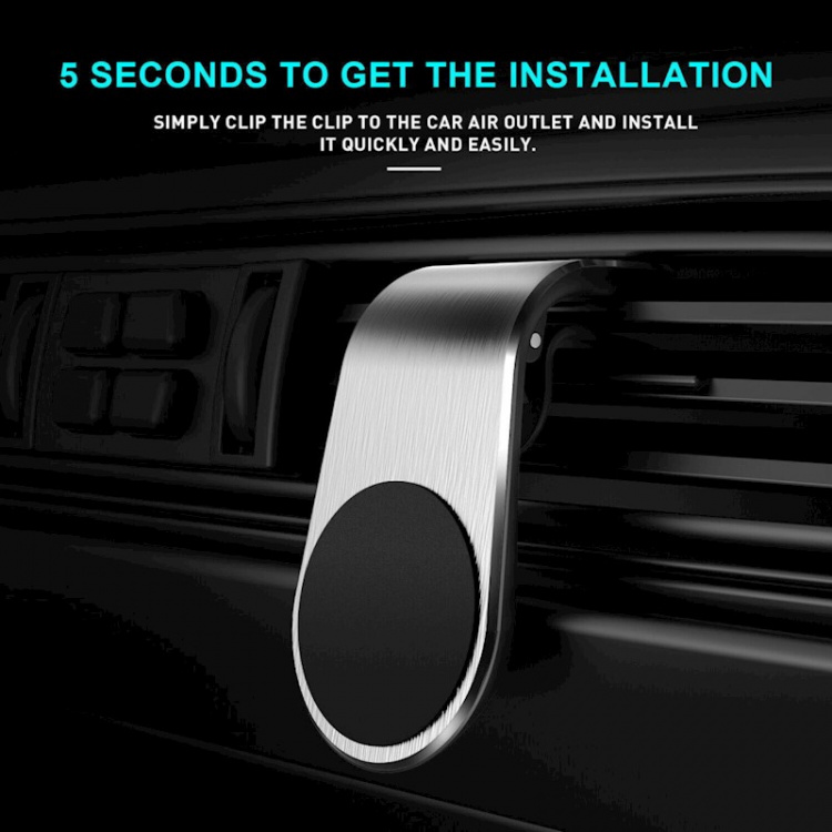 Maxlife MXCG-13 - Magnetische autohouder voor ventilatierooster, zilver
