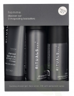 Rituals Homme Trial Set 170 ml Shower Foam 50ml/24h Anti-Perspirant Spray 50ml/Charcoal Face Scrub 70ml