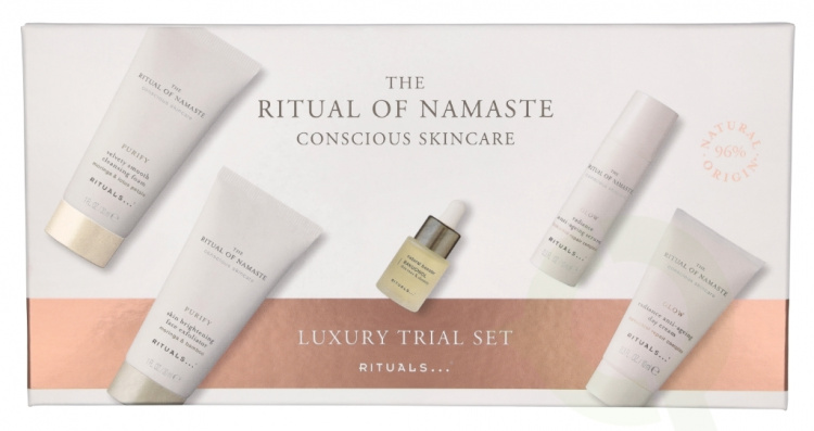 Rituals Namaste Set 84 ml Cleansing Foam 30ml/Exfoliator 30ml/Booster 4ml/Serum 10ml/Day Cream 10ml
