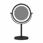 Gillian Jones Tafelspiegel met sterk LED-licht - Mat Zwart Gillian Jones Tafelspiegel met sterk LED-licht - Mat Zwart