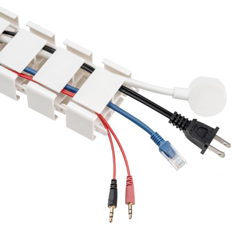 LogiLink Flexibel vertikal kabelkanal för sitt-/ståbord Vit LogiLink Flexibel vertikal kabelkanal för sitt-/ståbord Vit