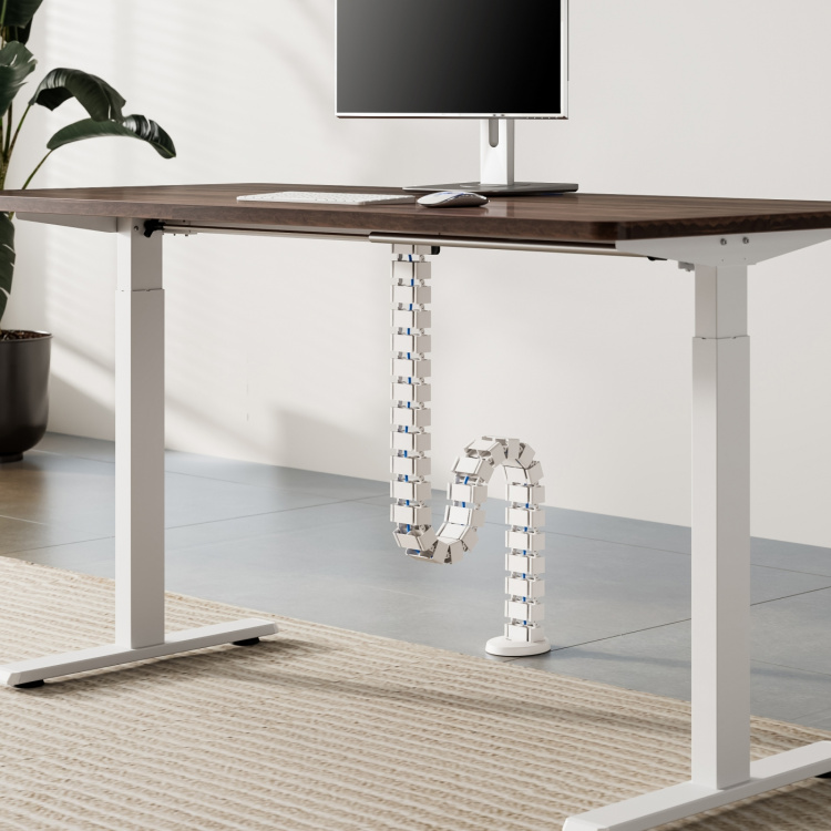 LogiLink Flexibel vertikal kabelkanal för sitt-/ståbord Vit LogiLink Flexibel vertikal kabelkanal för sitt-/ståbord Vit