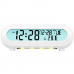 LogiLink Klockradio Temp/Luftfuktighet USB-C/Batteridrift Vit